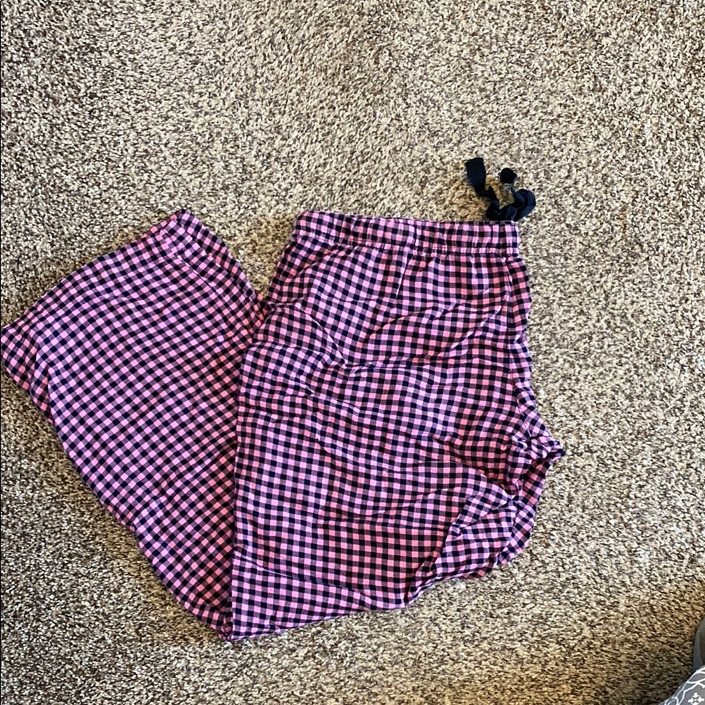 Checkered pajama bottoms